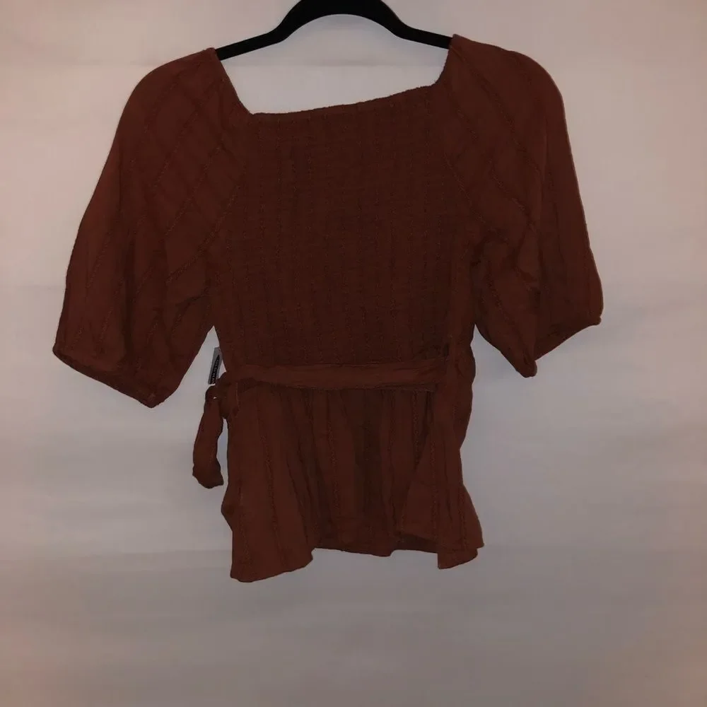 Old Navy Burnt Orange Wrap Top NWT